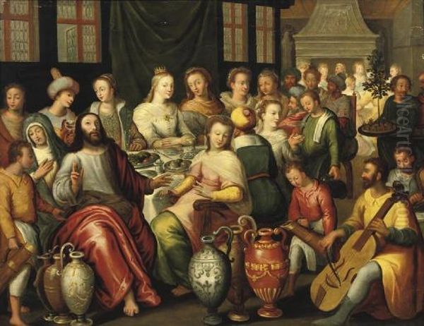 The Marriage At Cana Oil Painting by Hieronymus II Francken