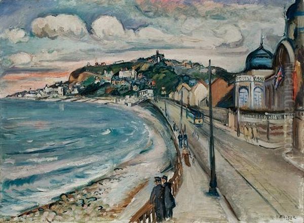 Bord De Mer, La Promenade A Sainte Adresse by Emile-Othon Friesz