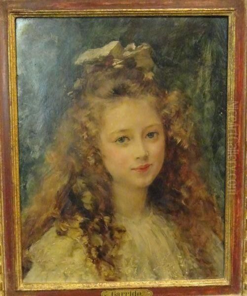 Portrait De Jeune Fille Oil Painting by Eduardo Leon Garrido