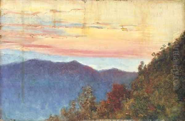 Sunrise in the Himalayas Oil Painting by Vasili Vasilyevich Vereshchagin