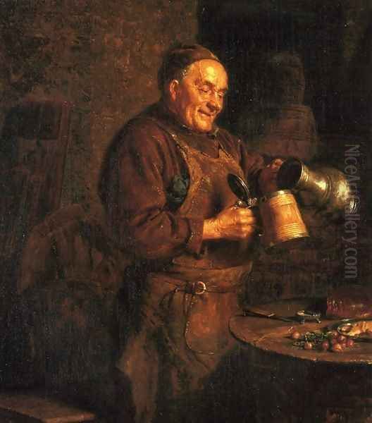 The Evening Meal Oil Painting by Eduard Von Grutzner