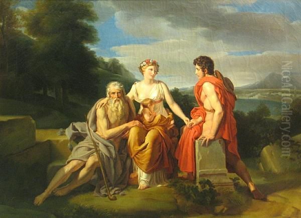 The Three Ages Of Man Oil Painting by Baron Francois Gerard