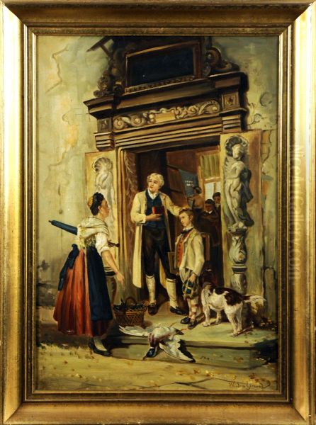 Le Maitre D'ecole Oil Painting by Theodore Gerard