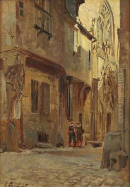 Conversation Devant L'eglise Oil Painting by Eugene-Alexis Girardet