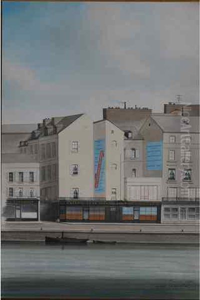 Les Quais Du Havre Oil Painting by Eugene Grandin