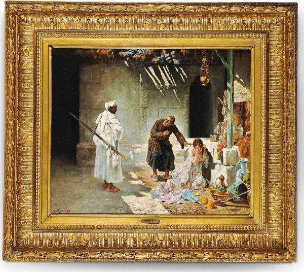 The Cruel Bargain Oil Painting by Francois Adolphe Grison