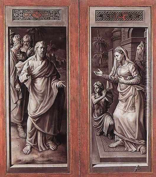 Triptych of the Micault Family (closed) Oil Painting by Jan Cornelisz Vermeyen