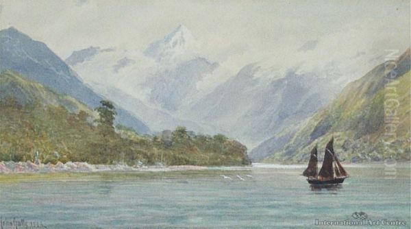 Cosmos Peak, Lake Wakatipu Oil Painting by John Gully