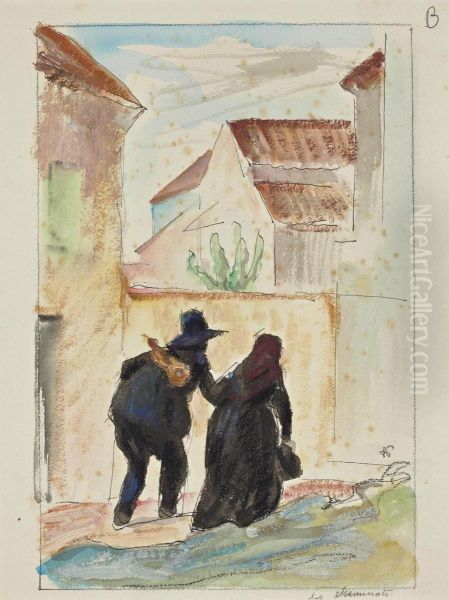 Les Cheminots. Neuf Croquis Oil Painting by Rene Georges Hermann-Paul