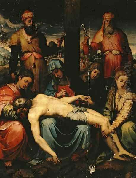 Lamentation Oil Painting by Perino del Vaga (Pietro Bonaccors)