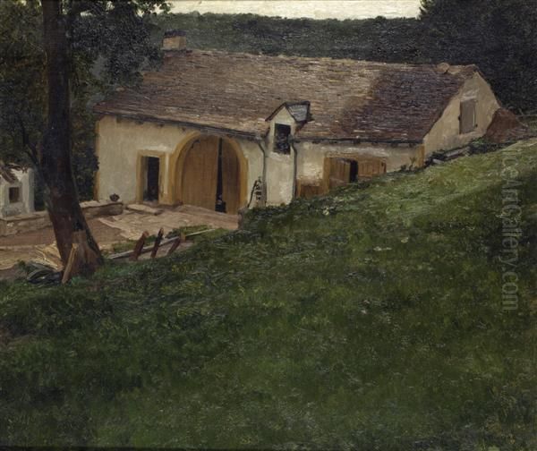 La Ferme Pres De La Colline Oil Painting by Georges Laugee