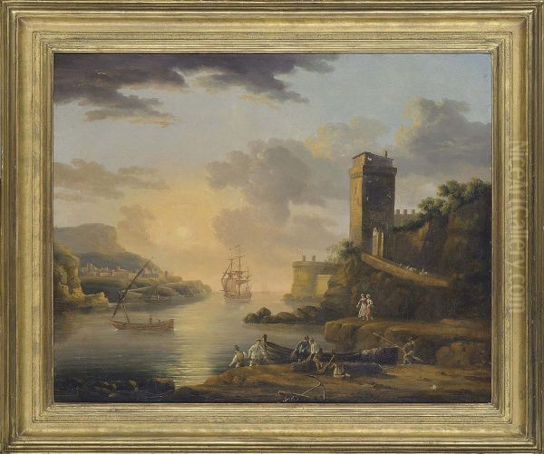 A Capriccio Oil Painting by Claude Lorrain (Gellee)