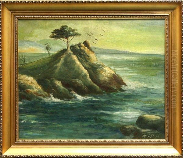 Cypress Point Oil Painting by William M. Lemon