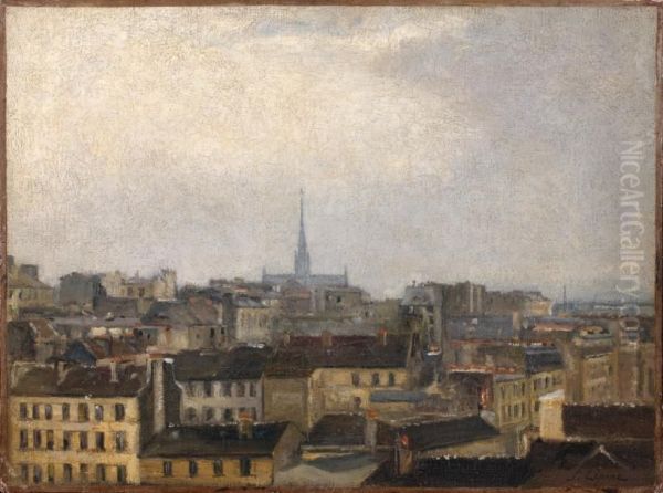 Vue De Caen Oil Painting by Stanislas Lepine