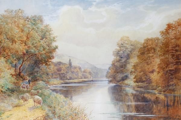 A Bend On The River Arun Oil Painting by Walker Stuart Lloyd