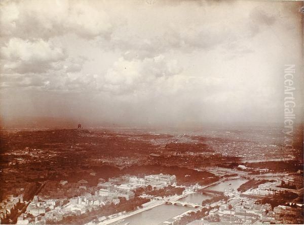 Vues Aeriennes De Paris, Prises Depuis La Tour Eiffel Oil Painting by Gabriel Loppe