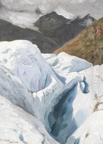 Sur Le Glacier De Gorner Oil Painting by Gabriel Loppe