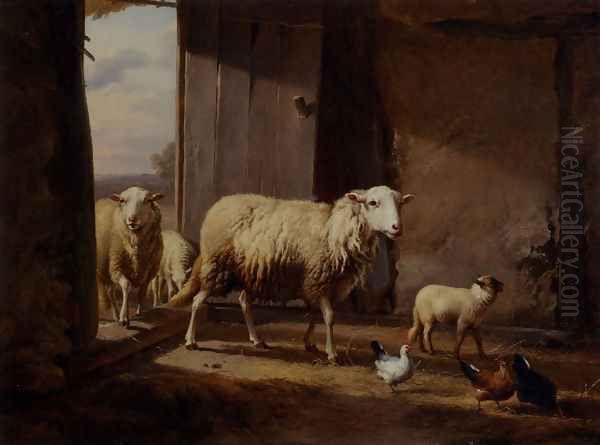 Sheep Returning From Pasture Oil Painting by Eugene Verboeckhoven