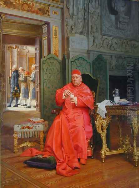 The Diet Oil Painting by Jehan Georges Vibert