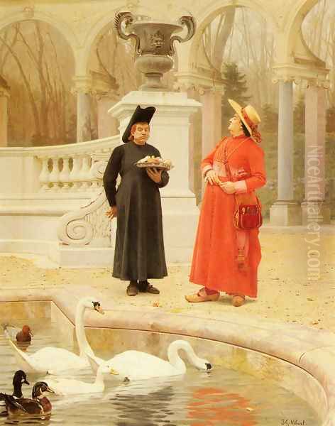 A Plate Of Cakes Oil Painting by Jehan Georges Vibert