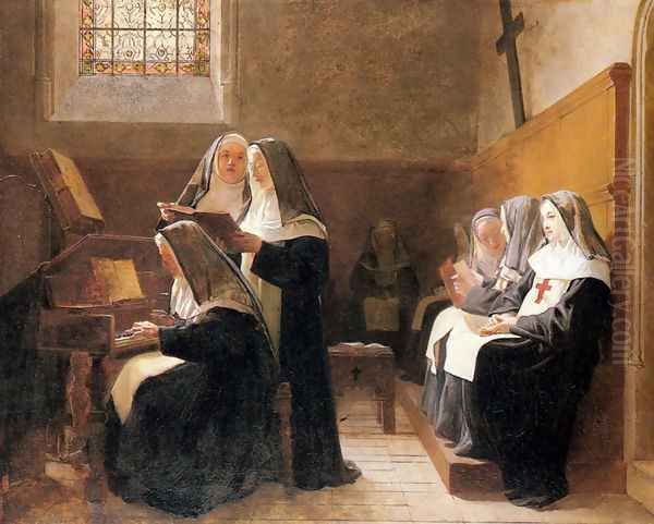 The Convent Choir Oil Painting by Jehan Georges Vibert