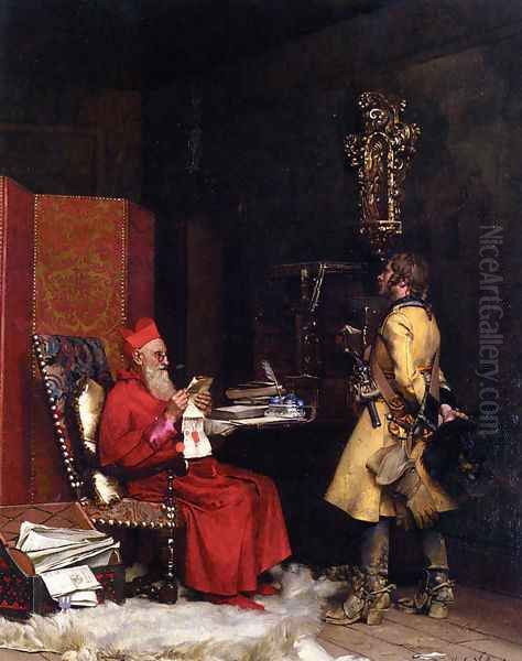 Un Secret D'etat Oil Painting by Jehan Georges Vibert