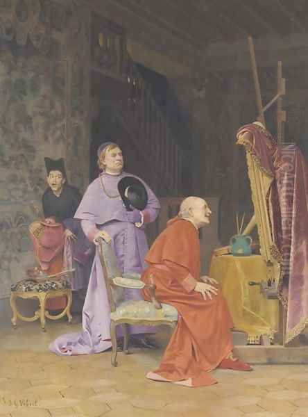 The Connoisseur Oil Painting by Jehan Georges Vibert