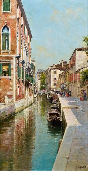 Venezianischer Kanal Oil Painting by Rafael Senet y Perez