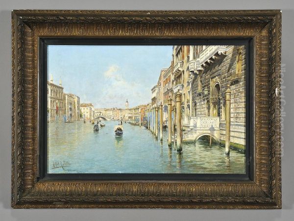 Il Canal Grande Oil Painting by Rafael Senet y Perez