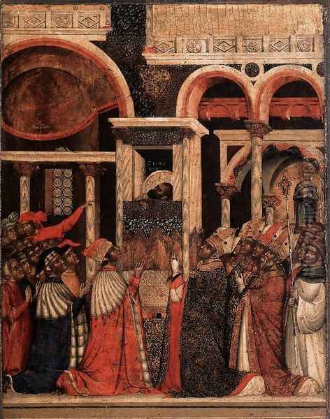 Rediscovery of the Relics of St Mark 1345 Oil Painting by Paolo Veneziano