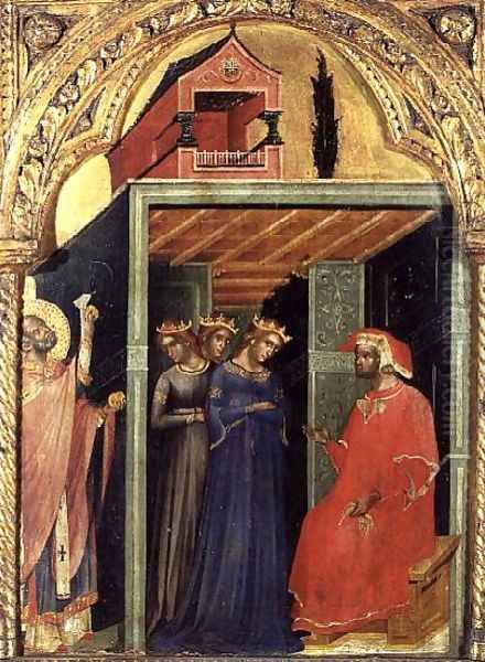 The Alms of St. Nicholas Oil Painting by Paolo Veneziano