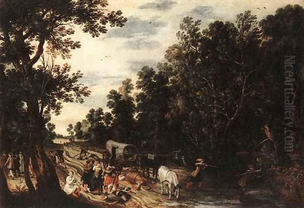 Ambush c. 1630 Oil Painting by Sebastien Vrancx