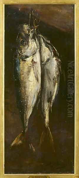 Fish Oil Painting by Antoine Vollon