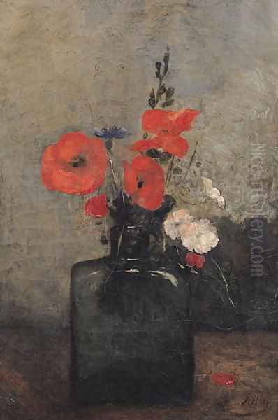 Flowers, 1857 Oil Painting by Antoine Vollon