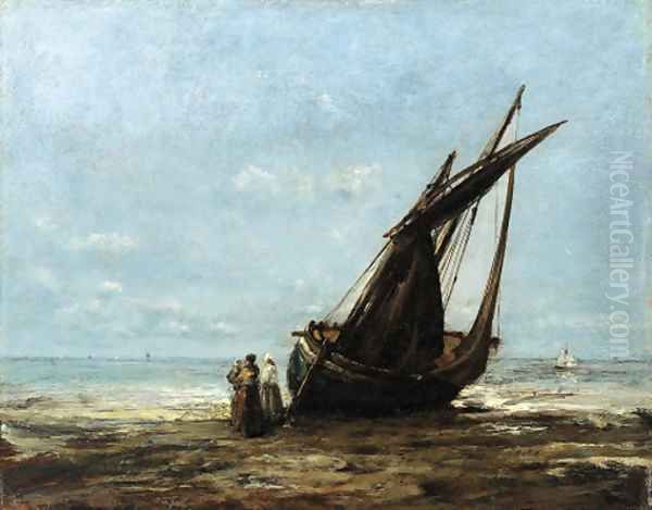 On the shore Oil Painting by Antoine Vollon