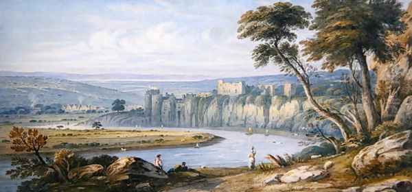 Chepstow Castle Oil Painting by John Varley