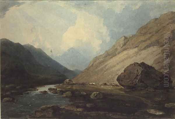 Pass of Llanberis, 1803 Oil Painting by John Varley