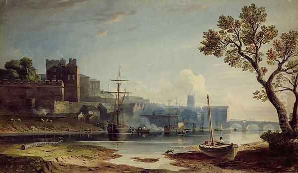 View of Chester, 1810 Oil Painting by John Varley