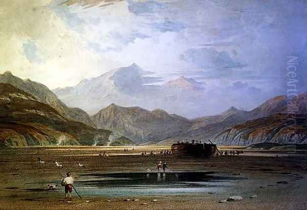 A View of Snowdon from Traeth Bach, Merioneth Oil Painting by John Varley