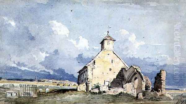 Hove Church, 1824 Oil Painting by John Varley