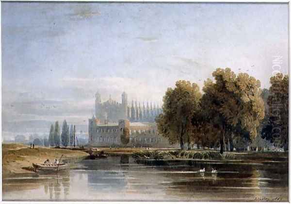 View of Eton College Oil Painting by John Varley