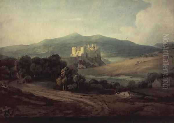 Conway Castle Oil Painting by John Varley