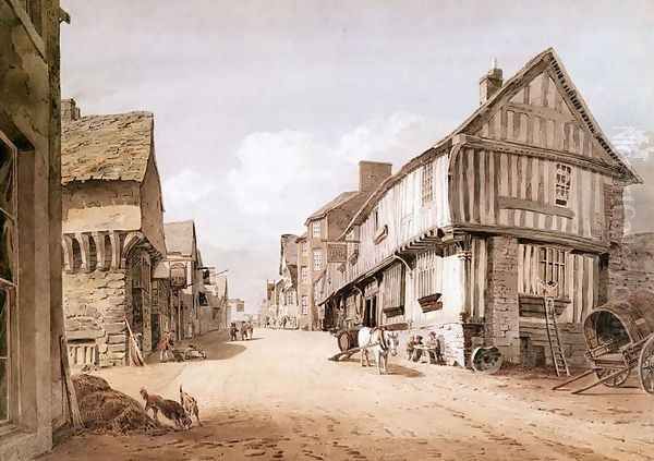 High Street, Conway Oil Painting by John Varley