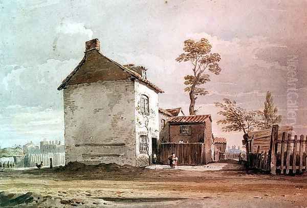 Pests' Houses, Tothill Fields Oil Painting by John Varley