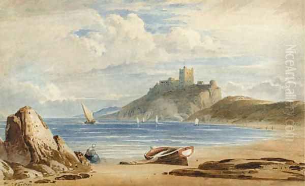 Bamburgh Castle, Northumberland Oil Painting by John Varley