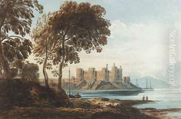 Conway Castle, North Wales Oil Painting by John Varley