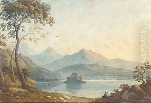 Kilchurn Castle, Loch Awe Oil Painting by John Varley