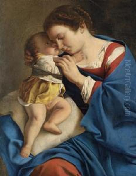 The Madonna And Child Oil Painting by Orazio Gentileschi