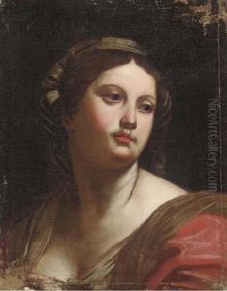 A Sibyl Oil Painting by Orazio Gentileschi