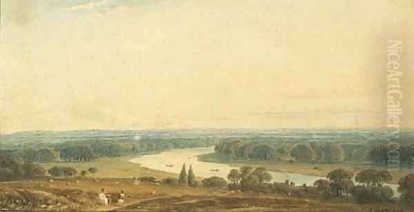 The Thames from Richmond Oil Painting by John Varley